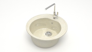Z3 Q2 Мойка ГЛЯНЦЕВАЯ (БЕЖ) MARRBAXX, круглая, 505x191