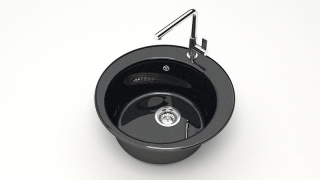 Z30 Q4 Мойка ГЛЯНЦЕВАЯ (ЧЁРН) MARRBAXX, круглая, 475х180