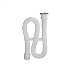 30112-АС Гофросифон 1 1/2"*40 белый (длина 1500мм, переходник на 50мм), ОРИО (20)