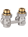 Узел нижн. подкл.радиаторов 1/2" нар х 3/4" нар угловой (H-образный) UU