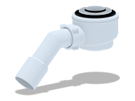 411ECL Сифон для душевого поддона клик-клак 1 1/2"*50 (п/труба 45* 40/50, хром), АНИ пласт (10)