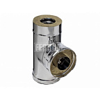 Сэндвич - тройник 90* (0,8мм + нерж) ф115х200