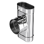 Тройник 90* КРАФТ Овал (316/0,8) 100х200 d115