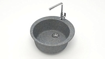 Мойка МАТОВАЯ 510/Q8 (ТЁМНО СЕРЫЙ) AQUADREAM, круглая, 507х200 