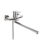 А52219 Смеситель ванно-душевой с гарнитуром (сатин) нерж, d35, излив L325мм  FASHUN (10)