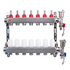 Коллекторная группа AS-K001 с расх. и тройниками (нерж) 7 вых. ASPIPE (5)