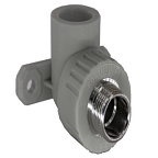 Угольник с КРЕПЛЕНИЕМ КНР 20х1/2 серый РТП (75/25)