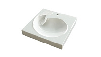 V60 D1 Раковина Лилия (СИГН.БЕЛ) (дл.600,шир.600,глуб.100)  AQUADREAM   (КОМПЛЕКТ)