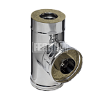 Сэндвич - тройник 90* (0,8мм + нерж) ф120х200