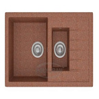 мойка F-21 №307(ТЕРРАКОТ) Polygran 770х490 двойн