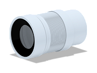 821K Удлинитель гибкий для унитаза, выпуск 110мм, 200-360мм, АНИ пласт (25)