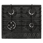 Варочная панель газ. GEFEST ПВГ 2401-01 К53 (10х60х52,5) цв.черный, дизайн "мрамор"