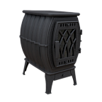 Печь-камин отопительно-варочная "БАХТА" (цв.черный)