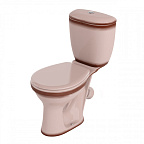 Унитаз-компакт ВИКТОРИЯ бежевый декор, косой вып. (15)