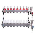 Коллекторная группа AS-K001 с расх. и тройниками (нерж) 8 вых. ASPIPE (5)