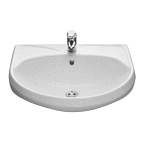 Умывальник ВЕСТ с переливом крап на белом (28)