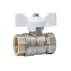 Кран шар. 1 г/г бабочка (БЕЛАЯ ручка) Ду25 Ру40 LD Pride (12)