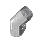 Колено 45* КРАФТ Овал (316/0,8) 120х240 мен.