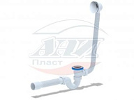 155EC Сифон для ванны клик-клак (выпуск, перелив, гибкая труба 375*40/50), АНИ пласт (15)