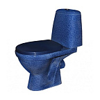 Унитаз-компакт "Премьер" синий КРАКЕЛЮР (гориз., сид, 2-х уровн.арм.) ROSA (г. Киров)