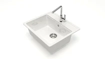 Z9 G31 Мойка ГЛЯНЦЕВАЯ (БЕЛАЯ) AQUADREAM, прямоуг, 570x505х200