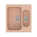 мойка F-09 №27 (БЕЖЕВЫЙ) Polygran  две чаши