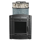 Печь банная "Атмосфера L" "Талькохлорит" ламель+сетка С ТОННЕЛЕМ