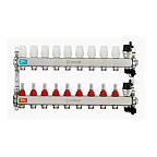Коллектор VR123-09А с расх. 9 вых. с воздухоотводчиками 1"х3/4" (2/1шт)