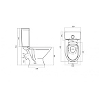 Бачок "Лига/УНО" с крышкой, нижн.подвод., (межосевое расстояние 180мм) 1WH301856