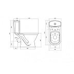Бачок "Алькор" с крышкой (межосевое расстояние 170мм) 1WH301860
