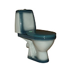 Унитаз-компакт "Премьер" зеленый (гориз., сид, 2-х уровн.арм.) ROSA (г. Киров)