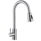 Смеситель для кухни нерж., выдвижная лейка  TSARSBERG  TSB-123-001 тип См-МОЦБИвА  