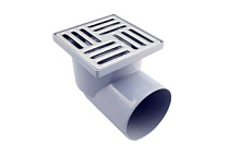 Трап с горизонт.спуском ПП мет. решетка ф50мм 150х150 ТАТПОЛИМЕР