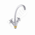 42303-7Р Смеситель Potato для кухни крест с высоким изливом (кр.гайка)