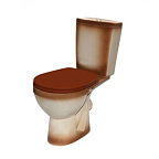 Унитаз-компакт "Рио" коричневый (гориз., сид, 2-х уровн.арм.) ROSA (г. Киров)