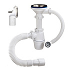 50079-2-А Сифон д/кух бутылочный 3 1/2"*40 (круглый перелив (компакт), г/т 40*40/50), ОРИО (22)