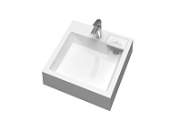 V61 D1 Раковина Люкс  (СИГН.БЕЛ) (дл.600,шир.600,глуб.110)  AQUADREAM   (КОМПЛЕКТ)