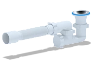 215E Сифон для душевого поддона 1 1/2"*40 регулируемый (гибкая труба 40/50), АНИ пласт (40)