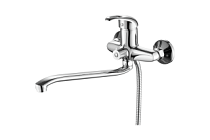 A2203 Смеситель ванно-душевой с гарнитуром (хром) лат, d40, S-излив L320мм  FASHUN (10)