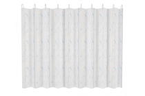 A8820 Штора для ванны с набором колец, серо-голубая, 180х180см  FASHUN (50)