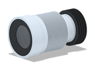 828KR Удлинитель гибкий для унитаза, выпуск 110мм, 230-530мм, АНИ пласт (20)