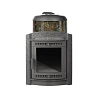 Печь банная "Атмосфера L" в ламелях "Жадеит" наборный рисунок