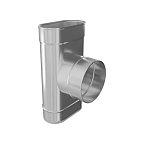 Тройник 90* КРАФТ Овал (316/0,8) 100х200 d130