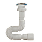 3017-А Гибкая труба с выпуском 1 1/2"*40/50 (длина 850мм, нерж.чаша d70мм), ОРИО (75)