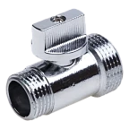 Кран шар "мини" хромированный ММ 1/2х3/4 ручка-флажок (AQUALINK)(200/20)