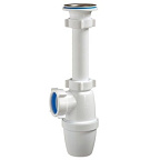 3205-А Сифон д/кух бутылочный малый корпус 1 1/4"*40 (нерж.чашка d63мм, удлин.патрубок), ОРИО (70)