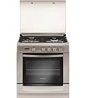 Газ.плита GEFEST ПГ 6100-04 0004 (85х60х60) стол и фасад из нерж.стали, крышка стеклянная 