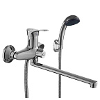 A2228 Смеситель ванно-душевой с гарнитуром (хром) лат, d35, излив L320мм  FASHUN (10)