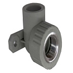 Угольник с КРЕПЛЕНИЕМ КВР 25х1/2 серый РТП (60/20)