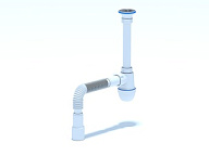 1015C Сифон для мойки 1 1/4"*40 (гибкая труба 40*40/50), АНИ пласт (30)